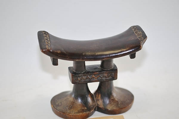 A South African Mashona carved wooden headrest